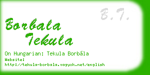 borbala tekula business card